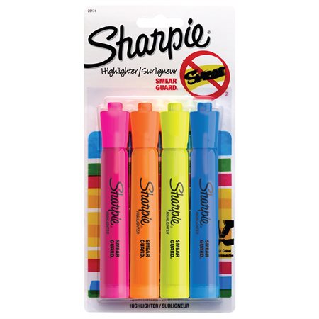 SURLIGNEUR SHARPIE "TANK"- COULEURS ASST @4