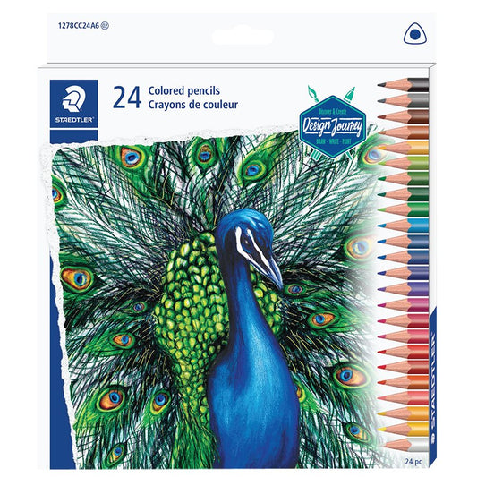 SCOLAIRE PAPETERIE - Crayons de couleurs  boîte de 24