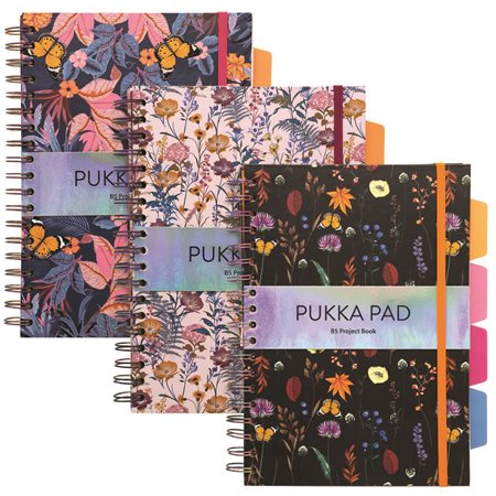 CAHIER PROJET"PUKKA" 7 X10" FLORAL @L'UNITÉ