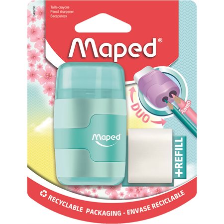 TAILLE-CRAYON "PASTEL CONNECT" 2 TROUS  - COUL ASST