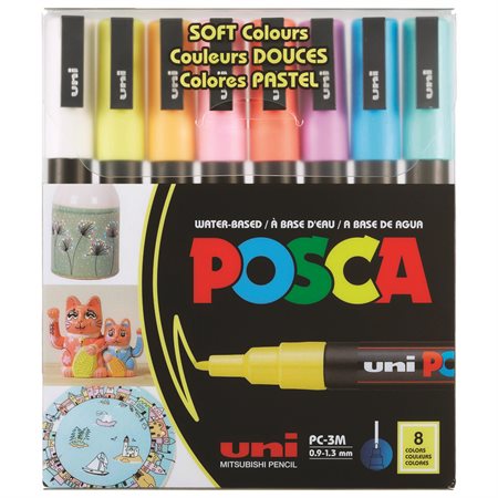 MARQUEUR "POSCA"  POINTE FINE - PASTEL @8
