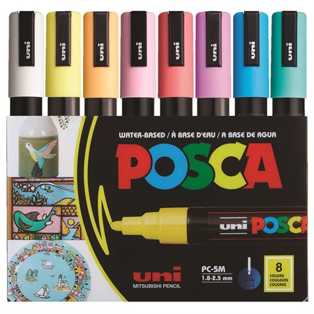 MARQUEUR "POSCA"  POINTE MOYENNE - PASTEL @8