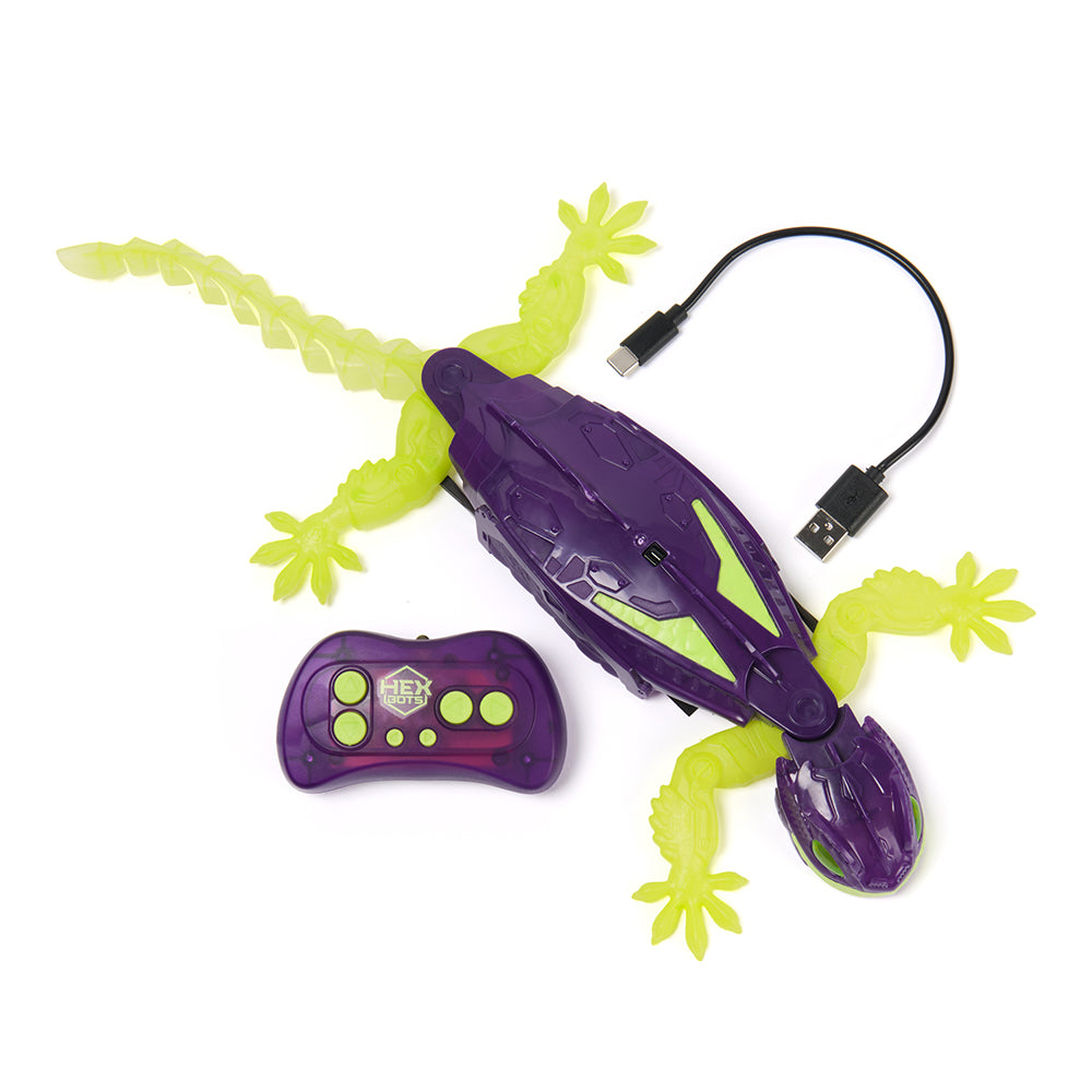 HEX BOTS- GECKO GRIMPEUR MURS BRILLE NOIR