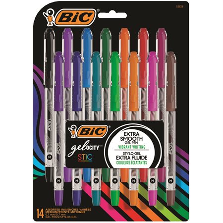 STYLOS GEL BIC "GEL-OCITY" SMOOTH STIC @14