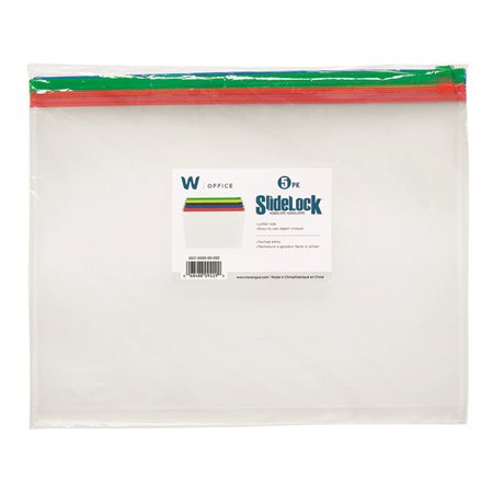 POCHETTE TRANSPARENTE A GLISSIERE COLOREE @5