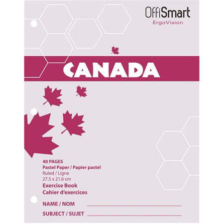 CAHIER CANADA ERGOVISION - VIOLET PALE