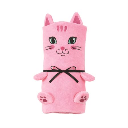 COUVERTURE PELUCHE DE PELUCHE&TARTINE - CHAT ROSE