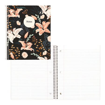 CAHIER SPIRALE LIGNER - MOTIF LYS