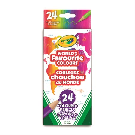 CRAYONS À COLORIER EN BOIS @24