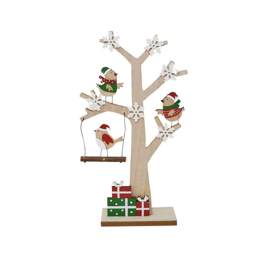 ARBRE OISEAU & FLOCON CADEAUX 12"
