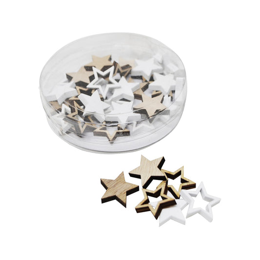 CONFETTIS ETOILES BLANC & NATUREL