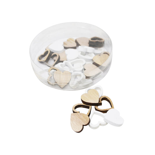 CONFETTIS EN COEUR BLANC & NATUREL