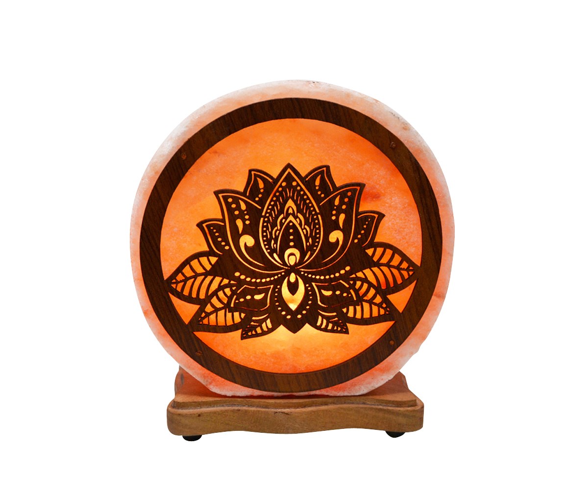 LAMPE SEL BASE BOIS 4KG - LOTUS