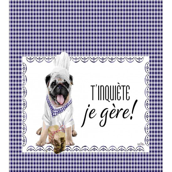 LAVETTE SUEDOISE 7½X6¾" - T'INQUIETE JE GERE