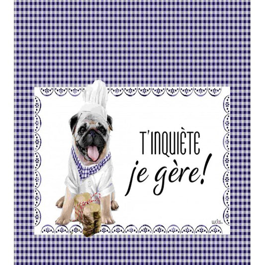 LAVETTE SUEDOISE 7½X6¾" - T'INQUIETE JE GERE