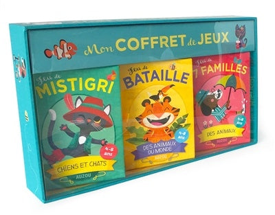 AUZOU - Coffret de jeux - 7 familles, mistigri et bataille