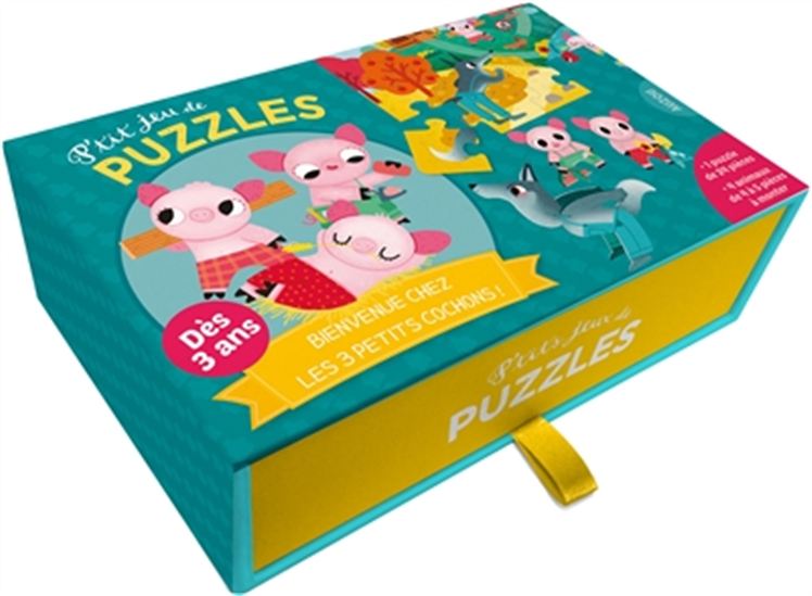 AUZOU - JEU DE PUZZLES - 3 PETITS COCHONS
