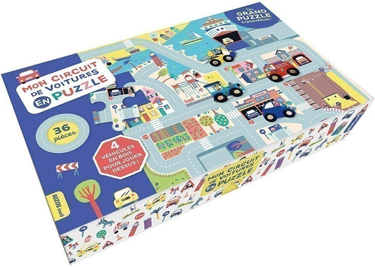 AUZOU - Puzzle Mon circuit de voitures 36mcx