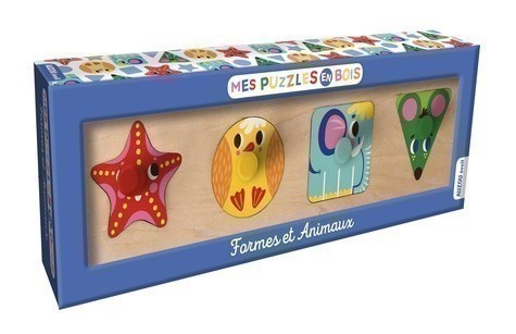 AUZOU -  Mes puzzles en bois Formes et animaux