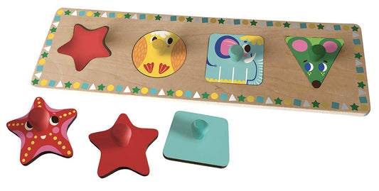 AUZOU -  Mes puzzles en bois Formes et animaux