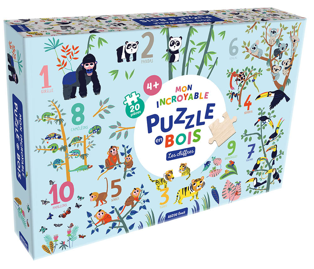 AUZOU - Mon incroyable puzzle en bois  Les chiffres