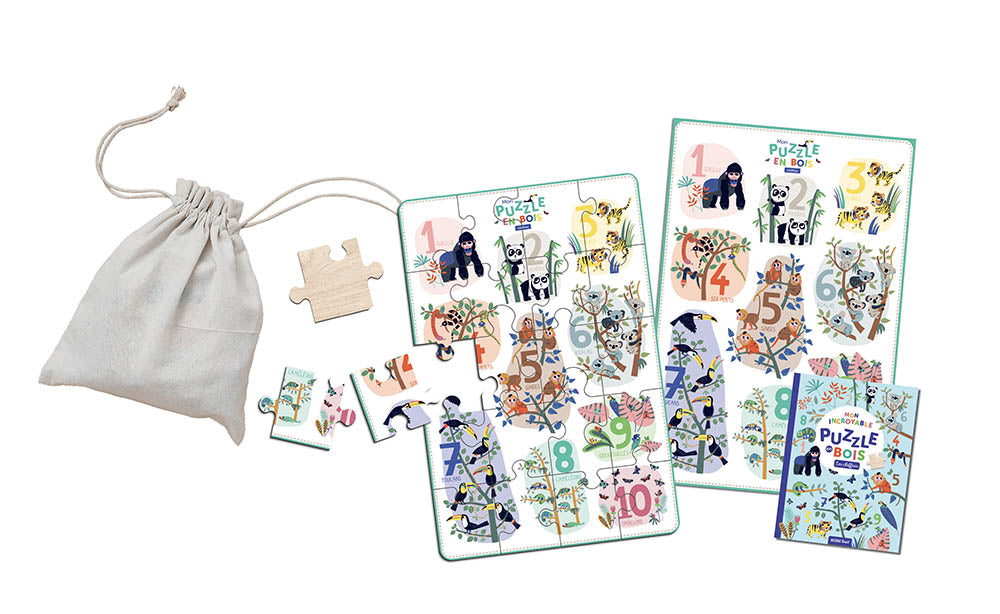 AUZOU - Mon incroyable puzzle en bois  Les chiffres