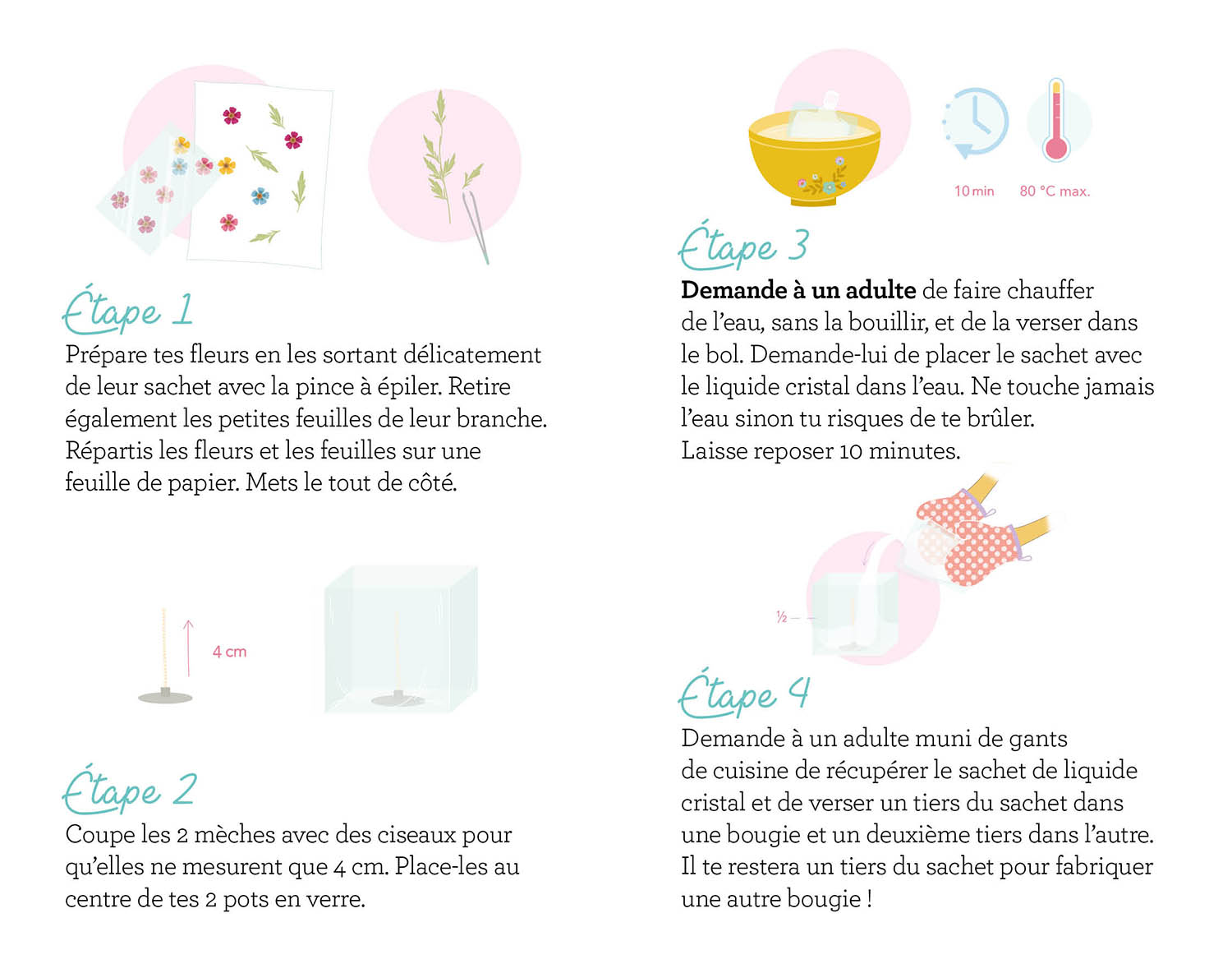 AUZOU -  Coffret Mes bougies en fleurs séchées