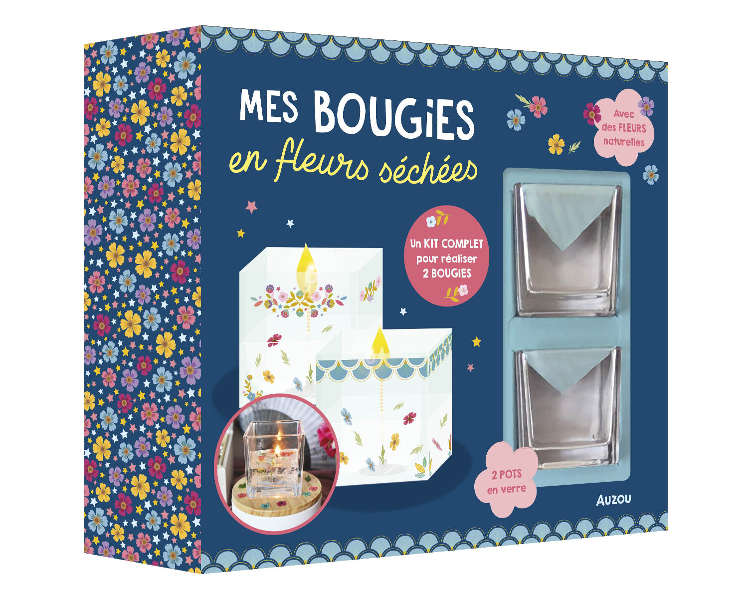 AUZOU -  Coffret Mes bougies en fleurs séchées
