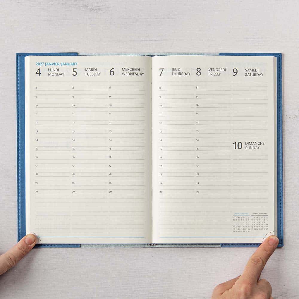 W.MAXWELL - AGENDA HEBDOMADAIRE 2026-27 "GAMA-E" - BLEU