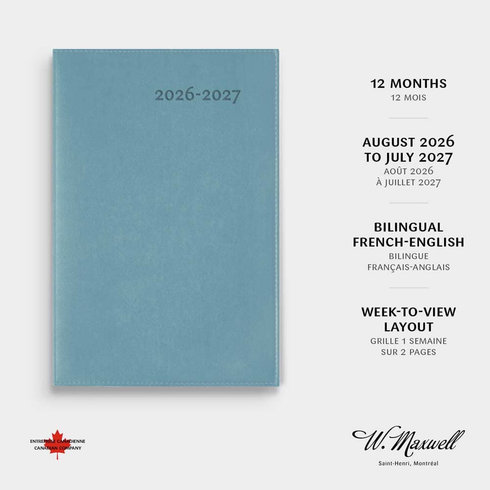 W.MAXWELL - AGENDA HEBDOMADAIRE 2026-27 "GAMA-E" - BLEU