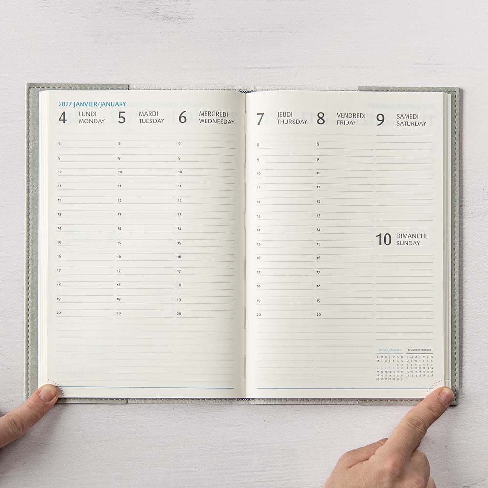 W.MAXWELL - AGENDA HEBDOMADAIRE 2026-27 "GAMA-E" - GRIS