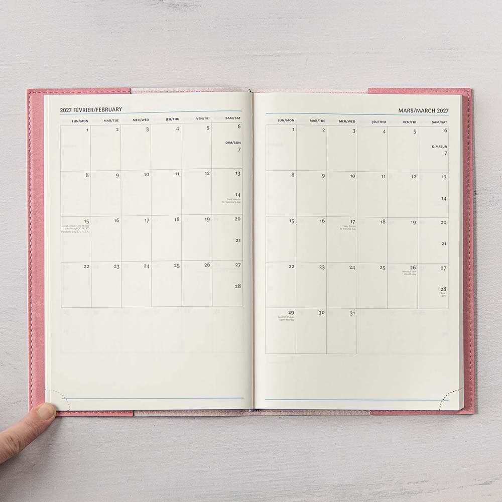 W.MAXWELL - AGENDA HEBDOMADAIRE 2026-27 "GAMA-E" - ROSE