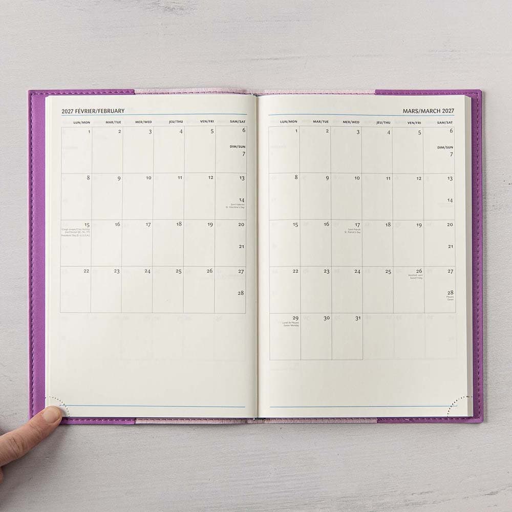 W.MAXWELL - AGENDA HEBDOMADAIRE 2026-27 "GAMA-E" - MAUVE