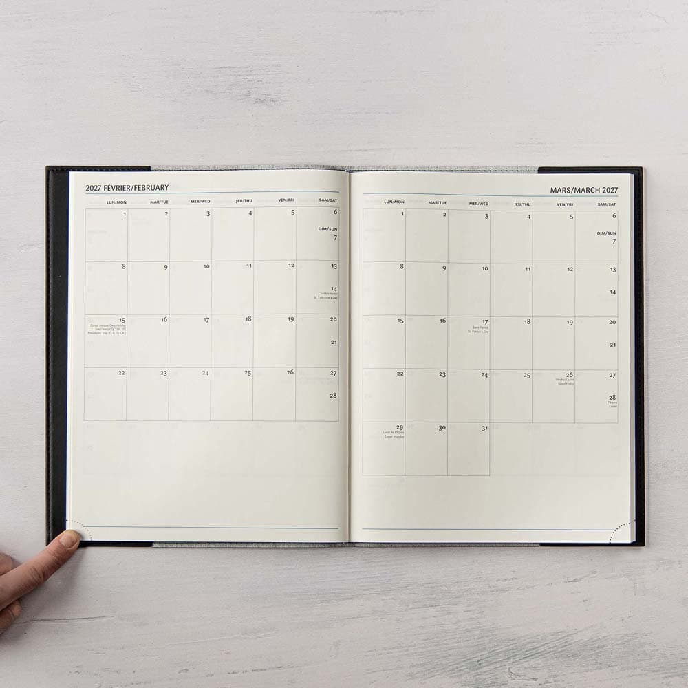 W.MAXWELL - AGENDA HEBDOMADAIRE 2026-27 "ULYS-E" - NOIR