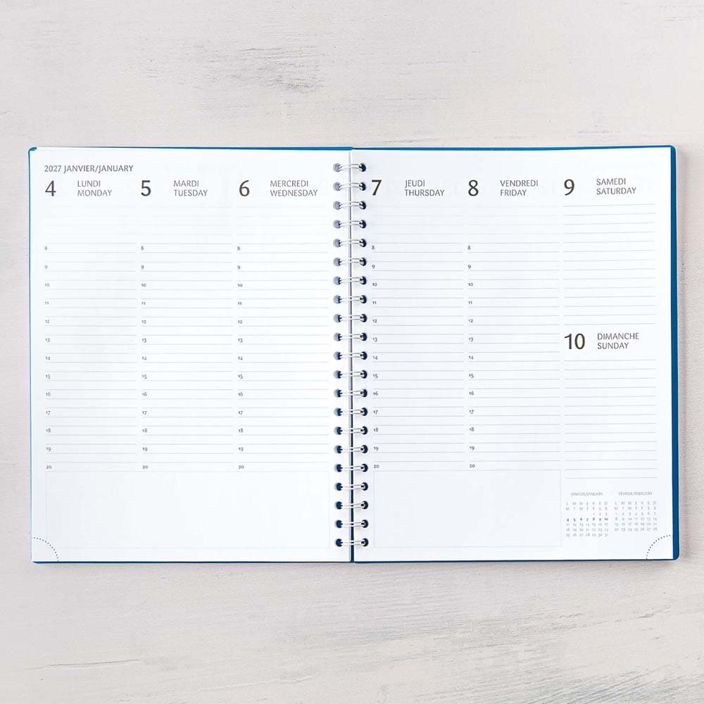 W.MAXWELL - AGENDA HEBDOMADAIRE 2026-27 "KIBO-E" - BLEU
