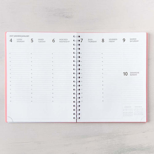 W.MAXWELL - AGENDA HEBDOMADAIRE 2026-27 "KIBO-E" - ROSE
