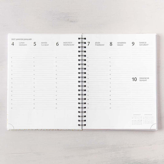 W.MAXWELL - AGENDA HEBDOMADAIRE 2026-27 "GARBO-E" - FLORAL