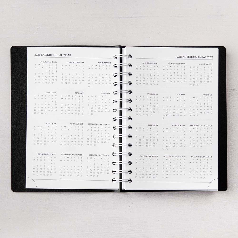 W.MAXWELL - AGENDA JOURNALIER 2026-27 "BURO-E" - NOIR