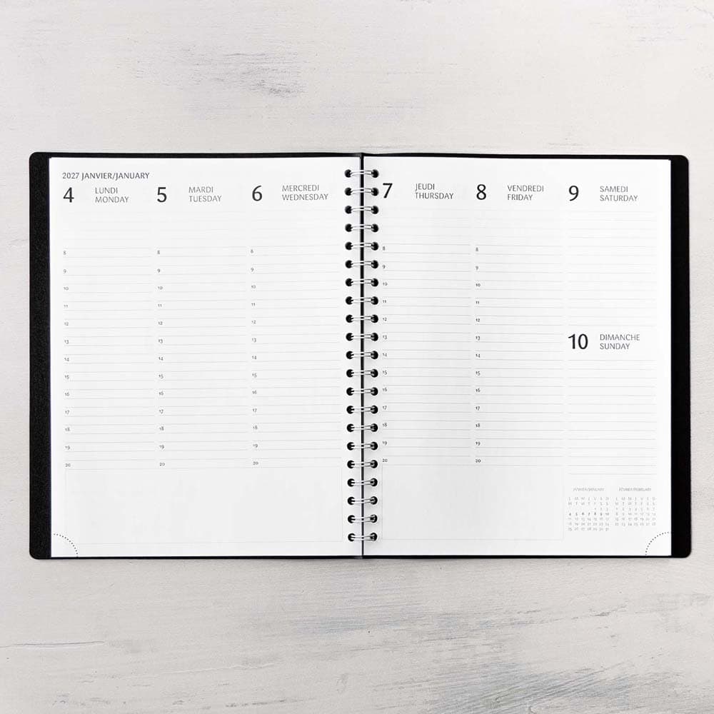W.MAXWELL - AGENDA HEBDOMADAIRE 2026-27 "MAXI-E" - ROSE