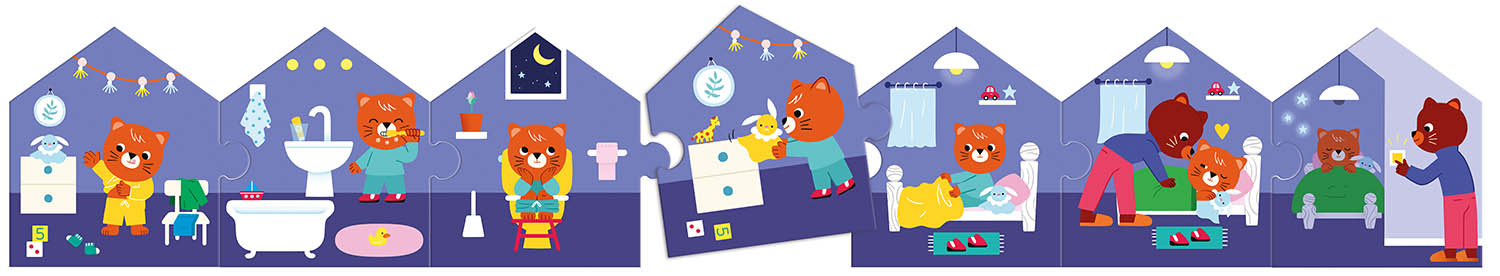 AUZOU - Puzzle  Frise au dodo 10 mcx