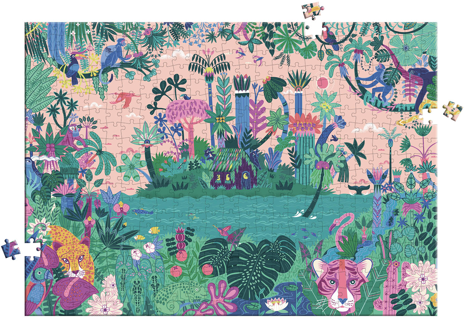 AUZOU - Puzzle jungle enchantée 500 mcx