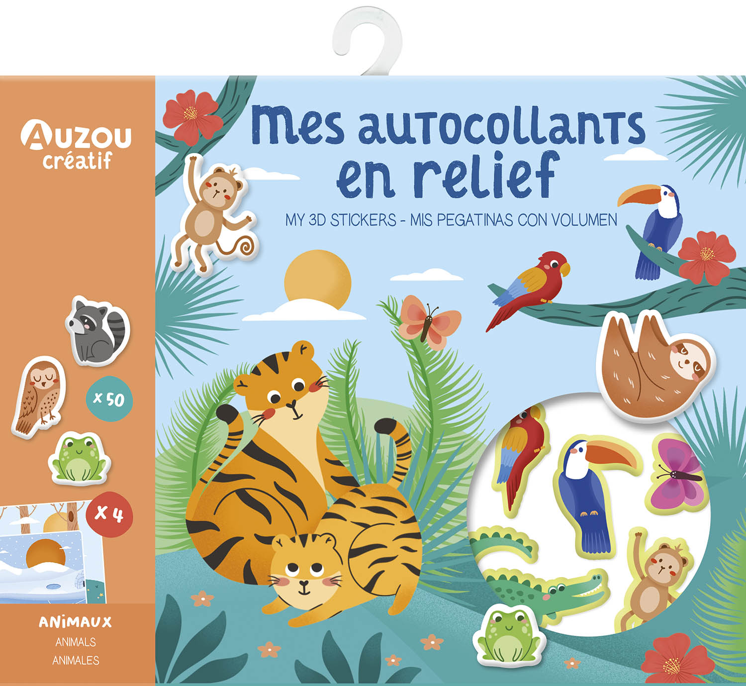 AUZOU - Mes autocollants en relief : animaux