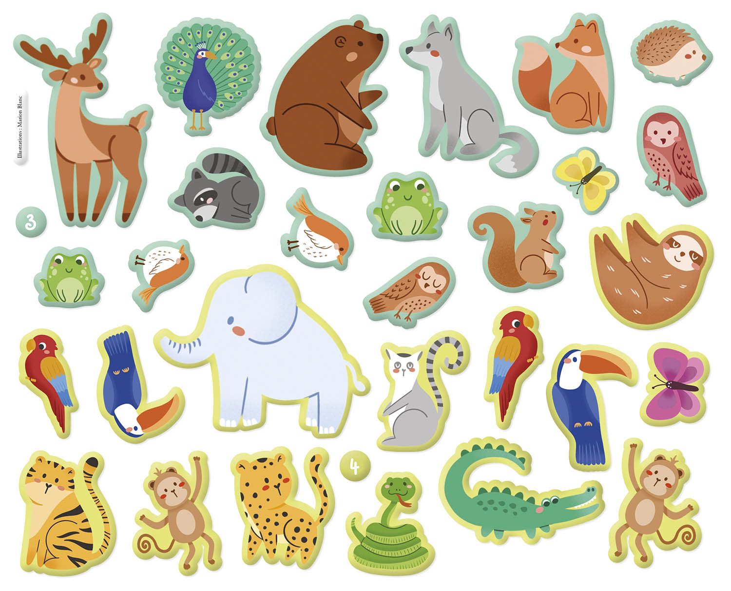 AUZOU - Mes autocollants en relief : animaux