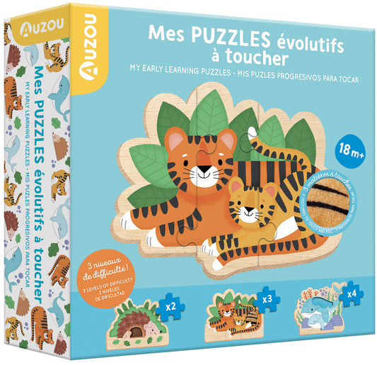 AUZOU - Mes puzzles évolutifs à toucher 2-3-4 mcx