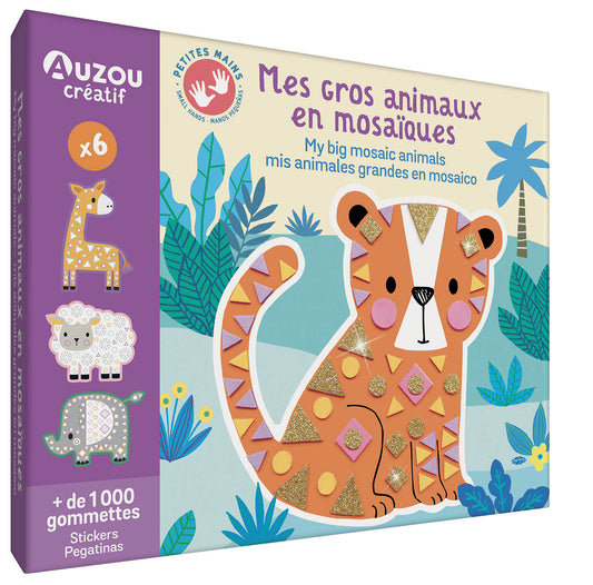 AUZOU - Coffret d'artiste Mes gros animaux en mosaïque