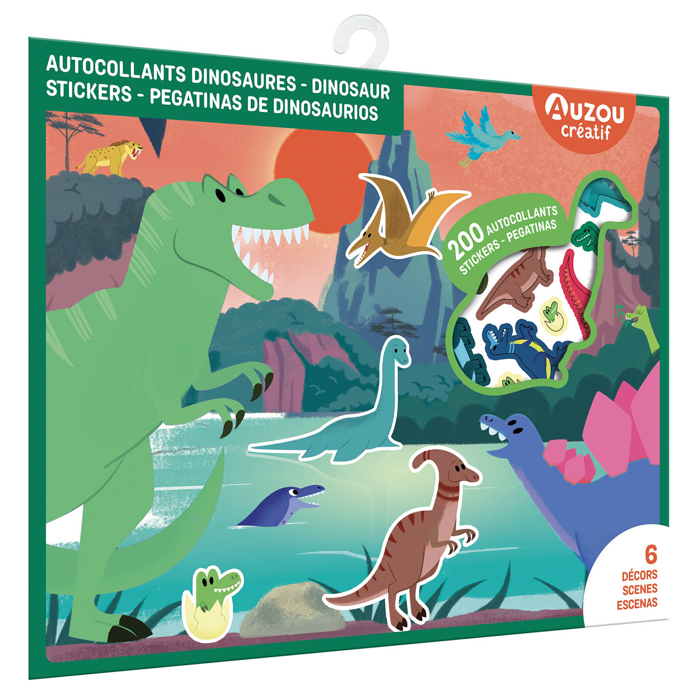 AUZOU -  Décor et Autocollants dinosaures
