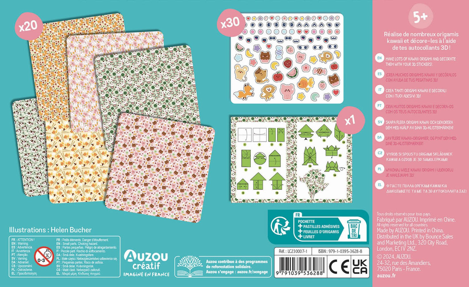 AUZOU -  Coffret Mes origamis kawaii