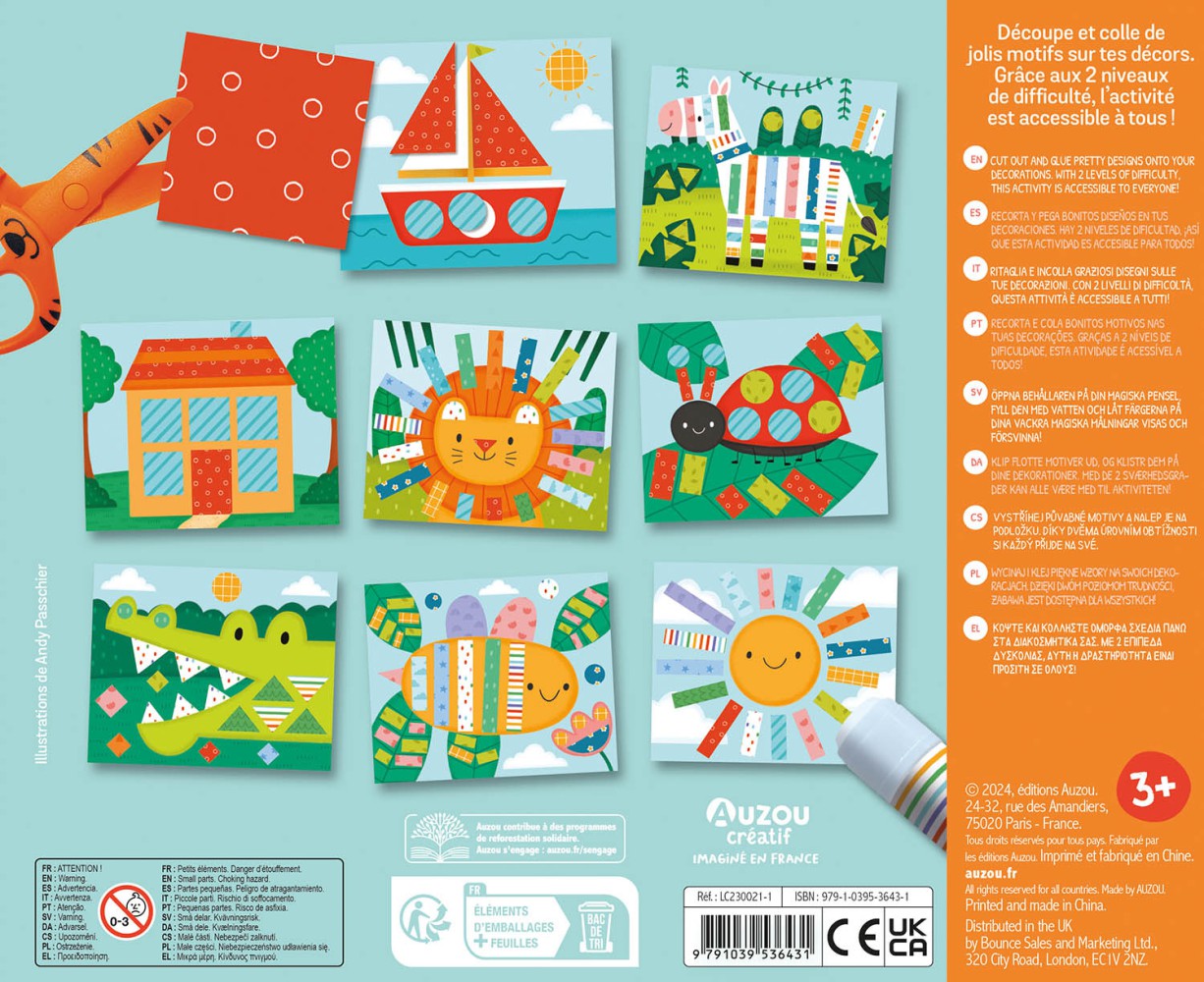 AUZOU- J'apprends à découper et coller