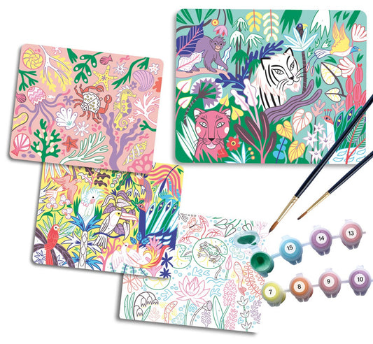 AUZOU - Mes 4 peintures a numéro merveilleuse nature