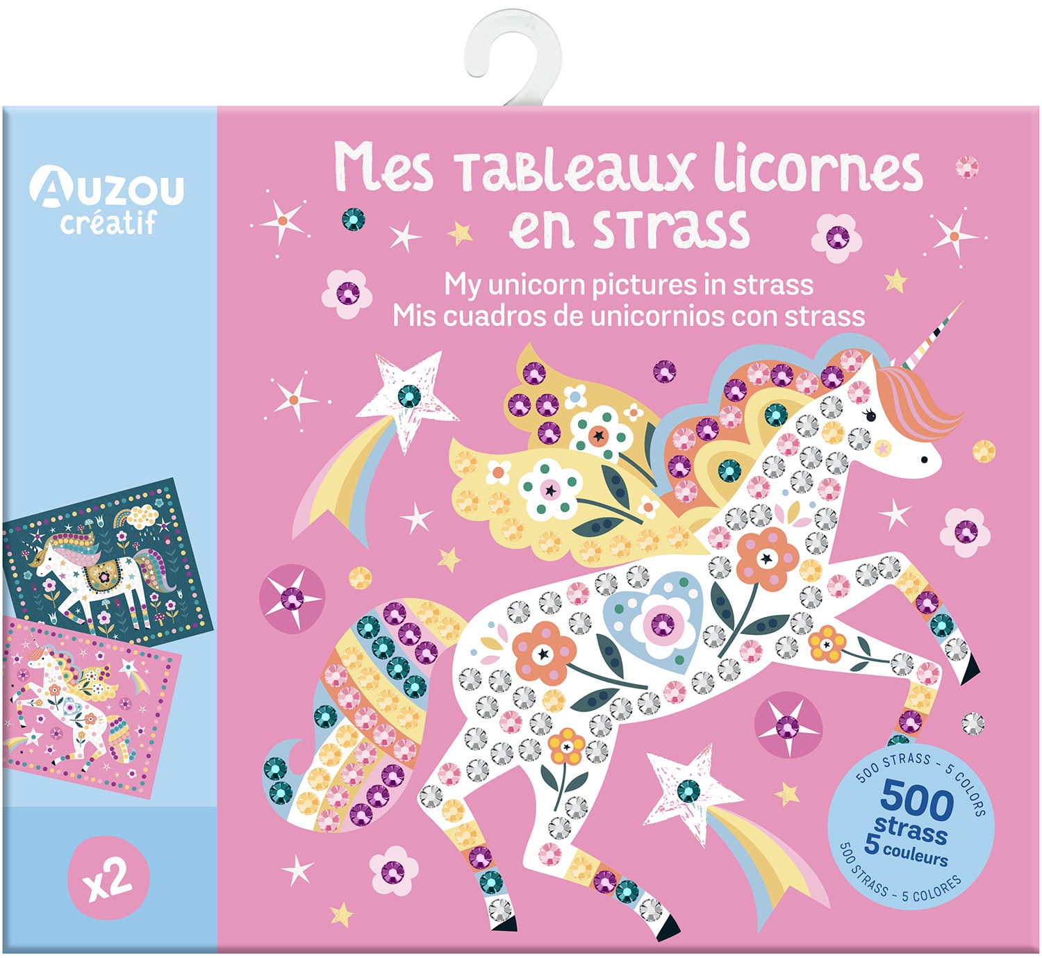 AUZOU - Mes tableaux licornes à strass
